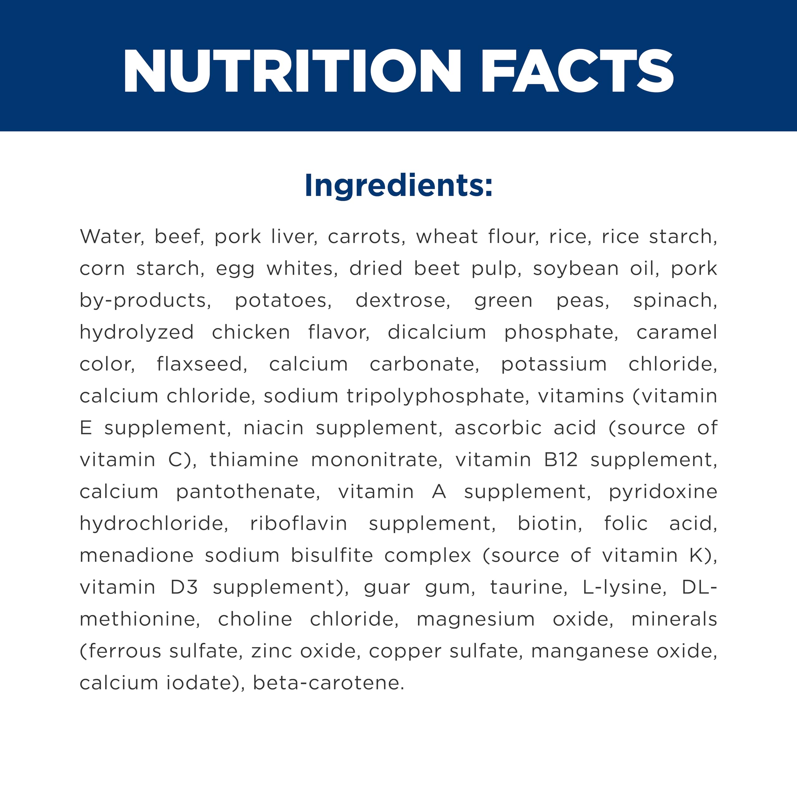 Ingredientes naturales Hill's Science Diet Adult 7+ con vitaminas y aminoácidos