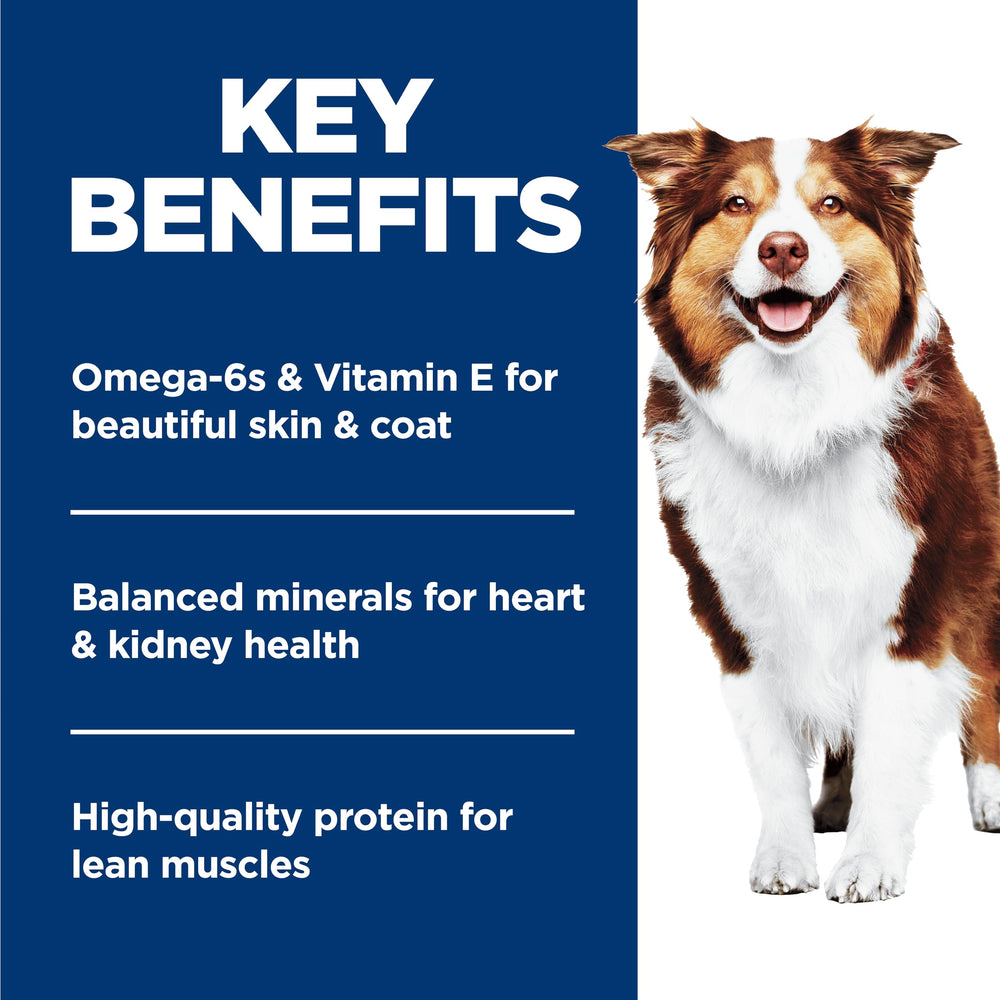 Hill's Science Diet Adulto 7+ minerales equilibrados para salud del corazón.