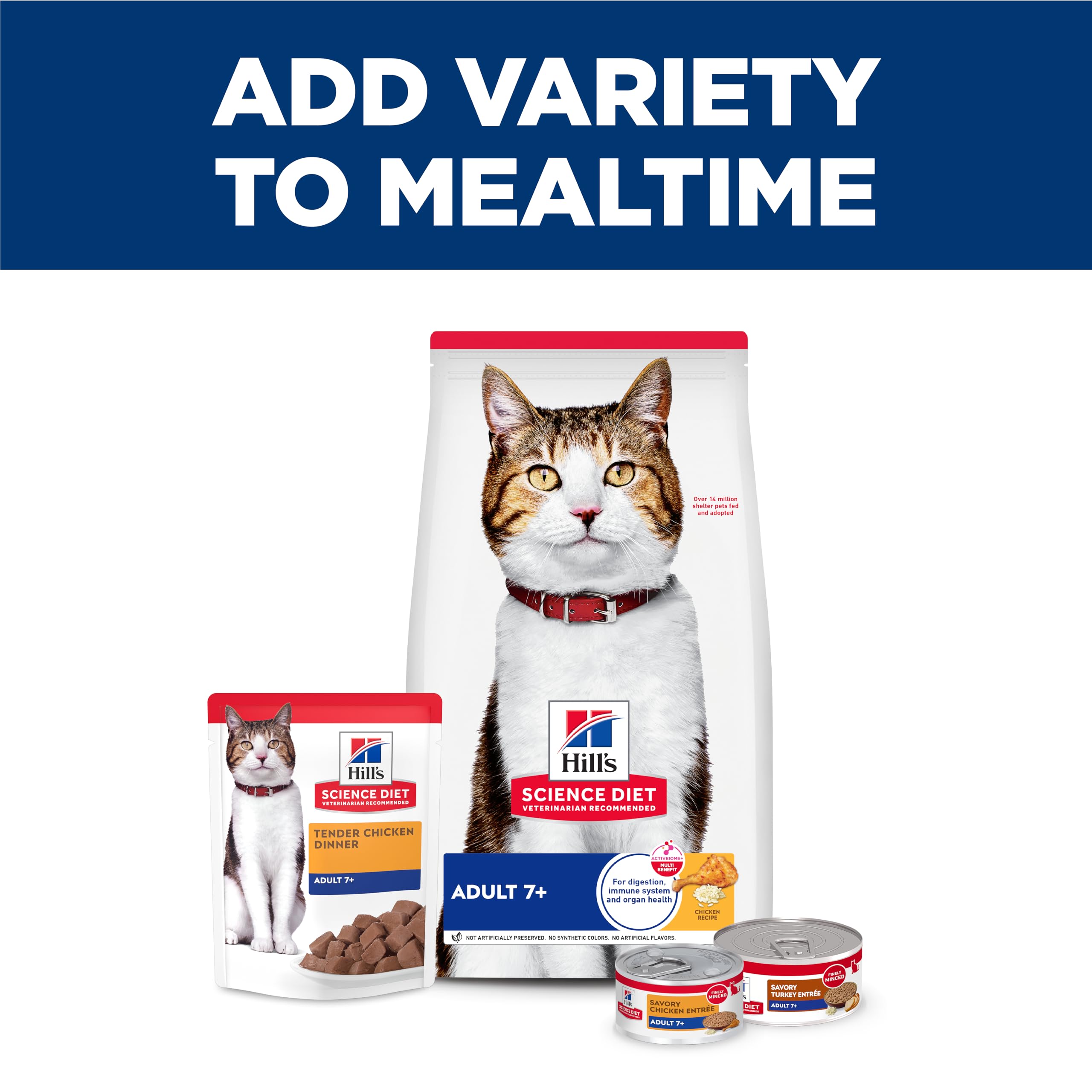 Hill's Science Diet Adult 7+ uso diario para gatos mayores.