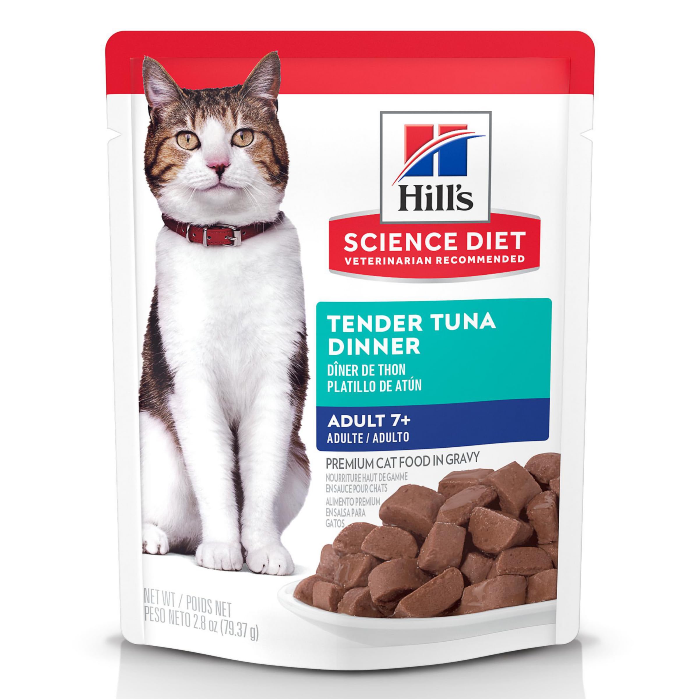 Hill's Science Diet Adult 7+ atún estofado: porción individual para cada comida.