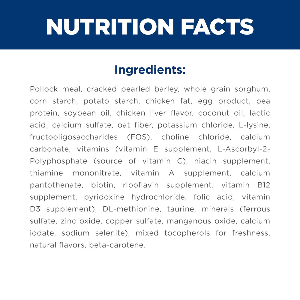 Hill's Science Diet, 29 nutrientes clave para gatos adultos.