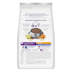 Hill's Science Diet, granulado en primer plano, croquetas suaves para estómago sensible.