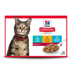 Hill's Science Diet: lata de pollo tierno para gato adulto, sabor suave y nutrición equilibrada.