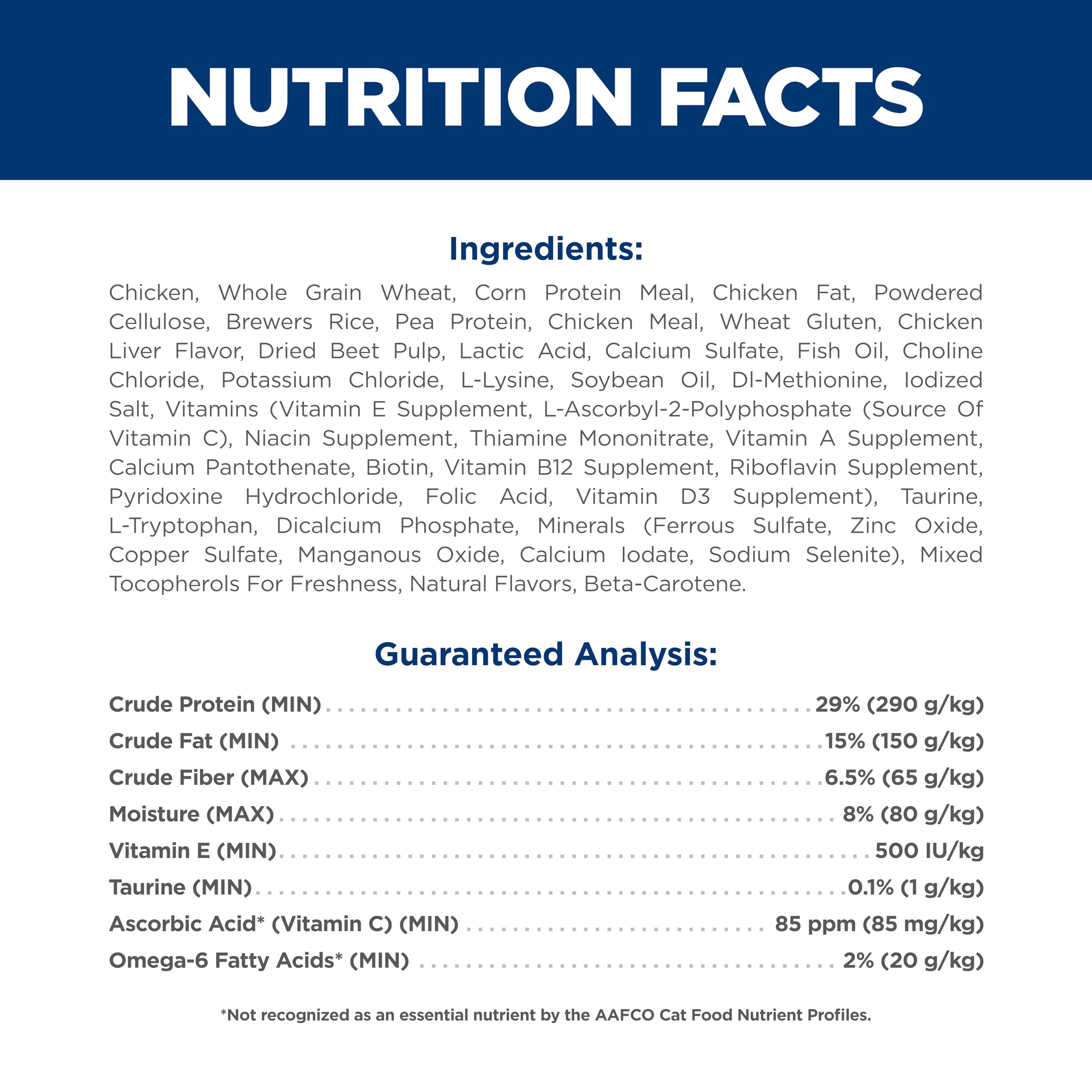 Hill's Science Diet producido en Estados Unidos con ingredientes globales.