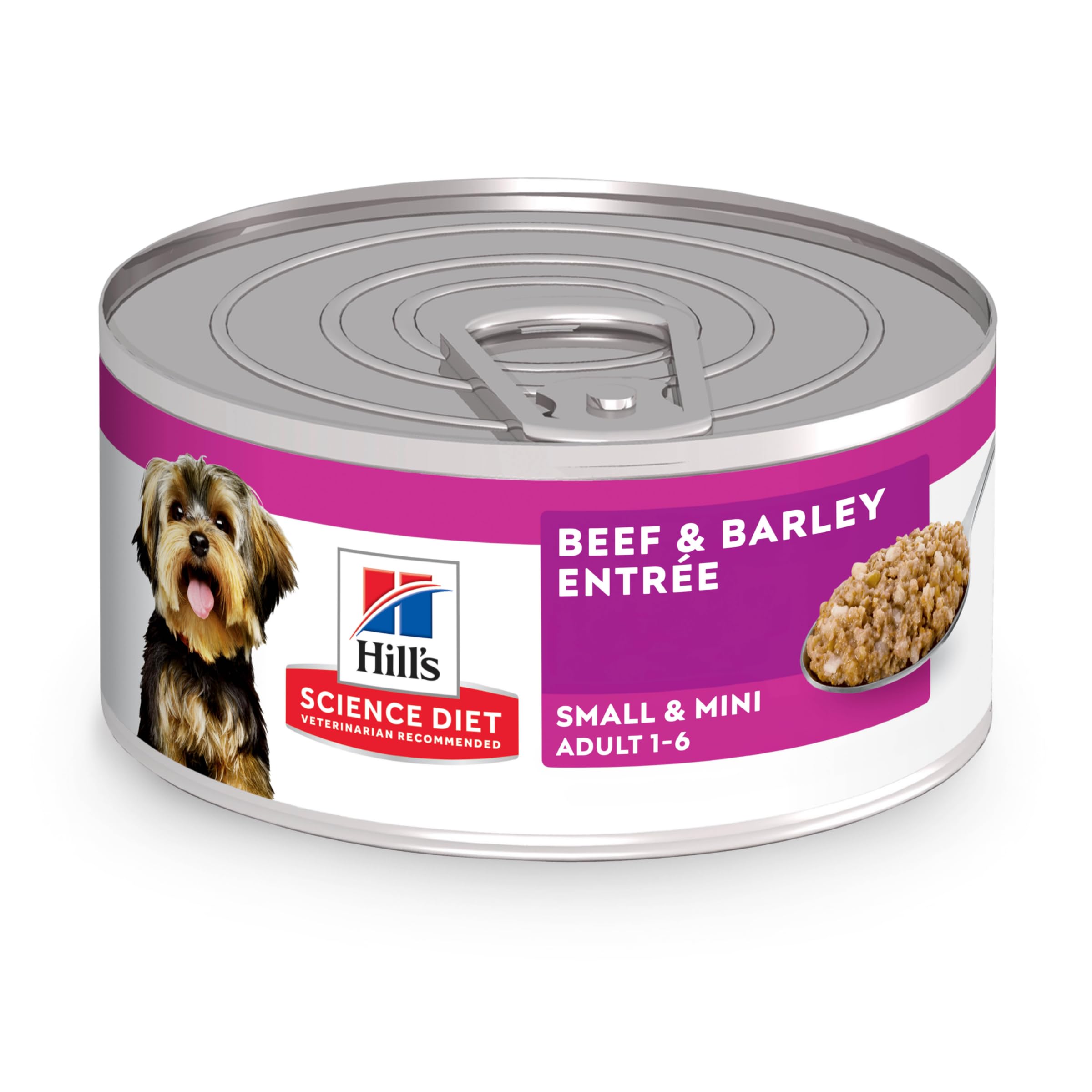 Hill's Science Diet lata 5,8 oz con carne de res y cebada para perros pequeños