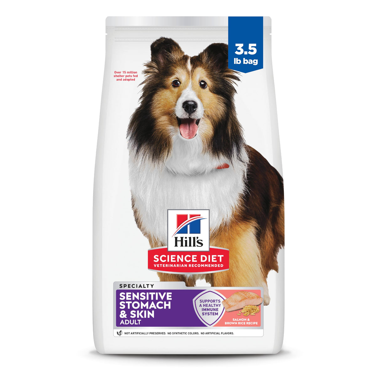 Hill's Science Diet Adultos sensibles estómago con salmón, bolsa de 3-5 lb para digestión suave.