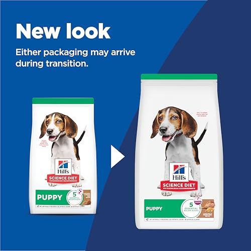 Porciones crujientes para cachorros, Hill's Science Diet, fácil de servir.