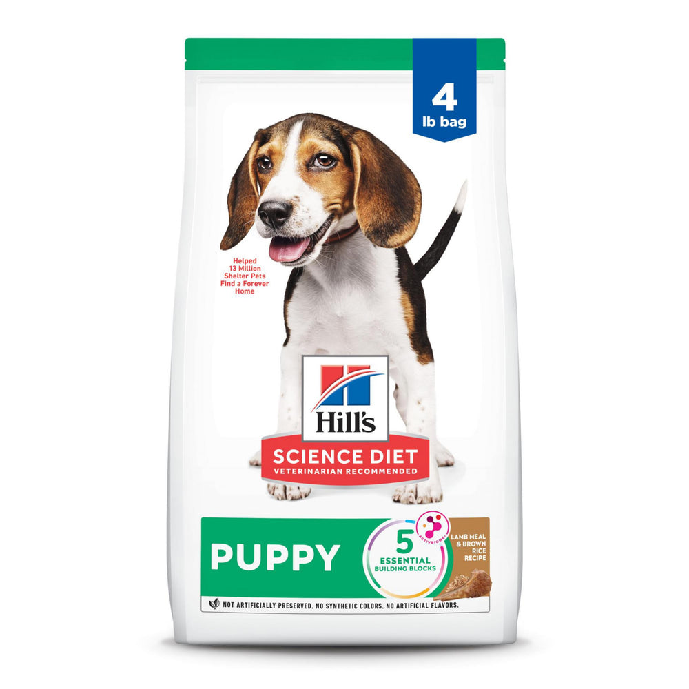 Hill's Science Diet para cachorros, saco de 4 lb, apoyo al crecimiento.