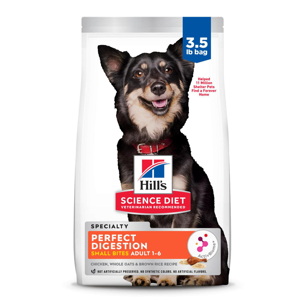 Hill's Science Diet Digestión Perfecta, bolsa de 3,5 lb para apoyo digestivo diario.