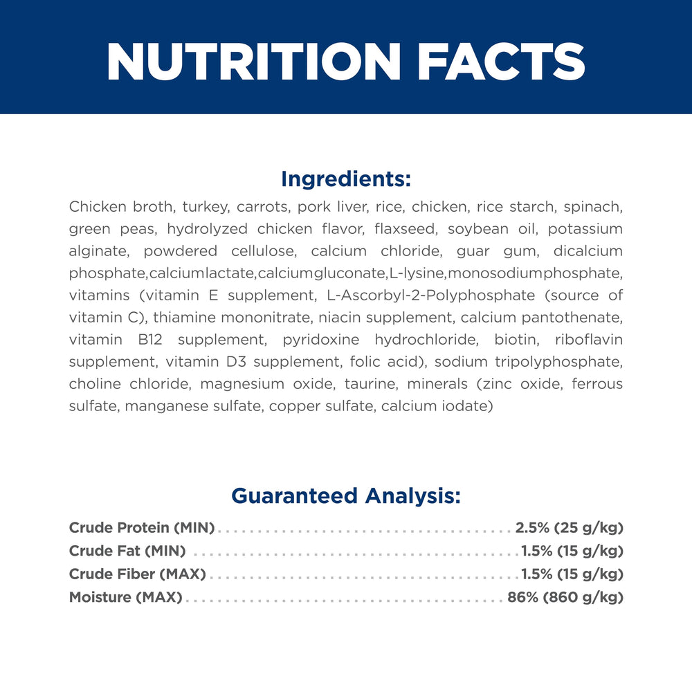 Hill's Science Diet estómago sensible etiqueta clara.