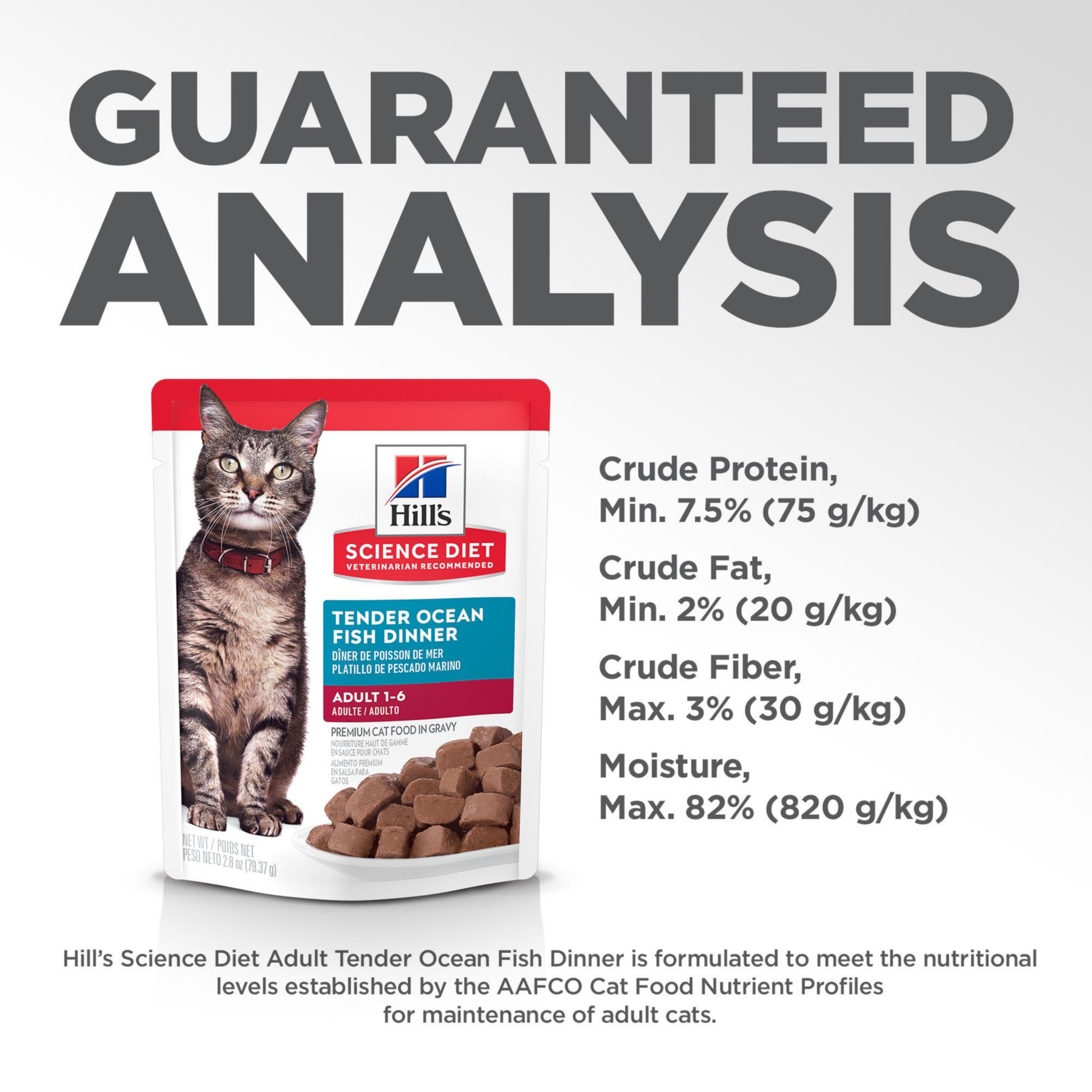 Paquete de 24 bolsas Hills Science Diet Gato Adulto 1-6