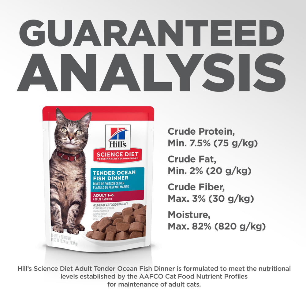 Paquete de 24 bolsas Hills Science Diet Gato Adulto 1-6