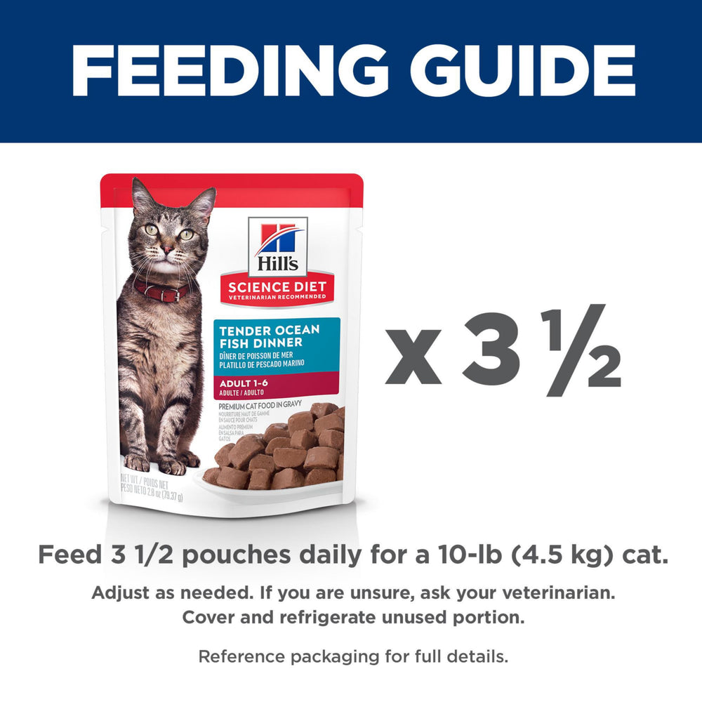 Porciones individuales fáciles de servir Hills Science Diet Gato Adulto 1-6