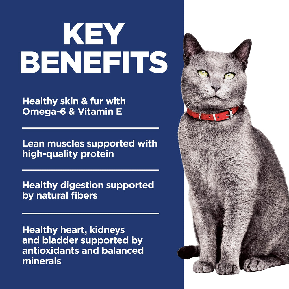 Hill's Science Diet Gato Adulto 7+ empaque en EE. UU. para confianza