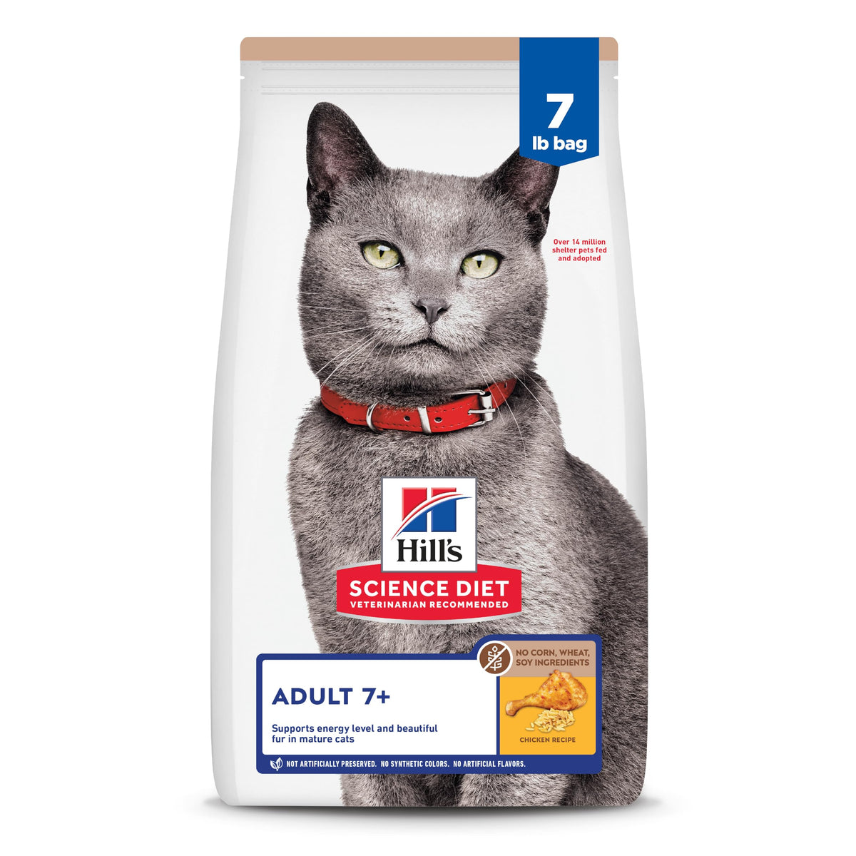 Hill's Science Diet Gato Adulto 7+ sin maíz, croquetas para digestión suave