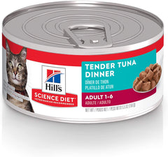 Hill's Science Diet gato adulto, atún en trozos, lata; apoyo a la proteína muscular.