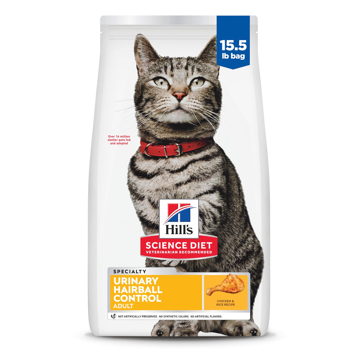 Hill's Science Diet Gato: croquetas en bolsa de 15-5 lb para salud urinaria y bolas de pelo.