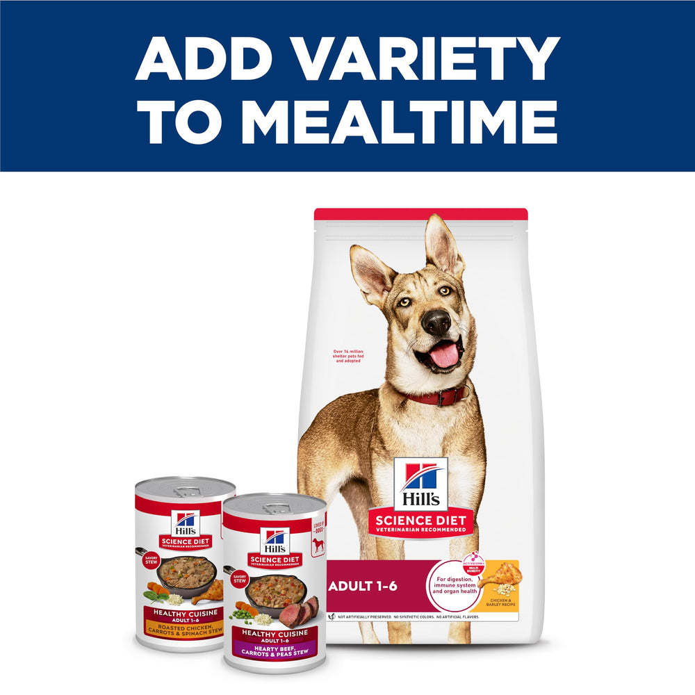 Hill's Science Diet Healthy Cuisine antioxidantes y vitaminas, apoyo para la salud general.