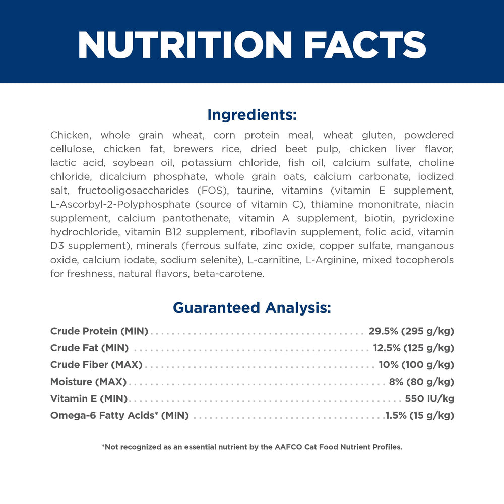 Hill's Science Diet Indoor 7Plus proteína alta para músculos