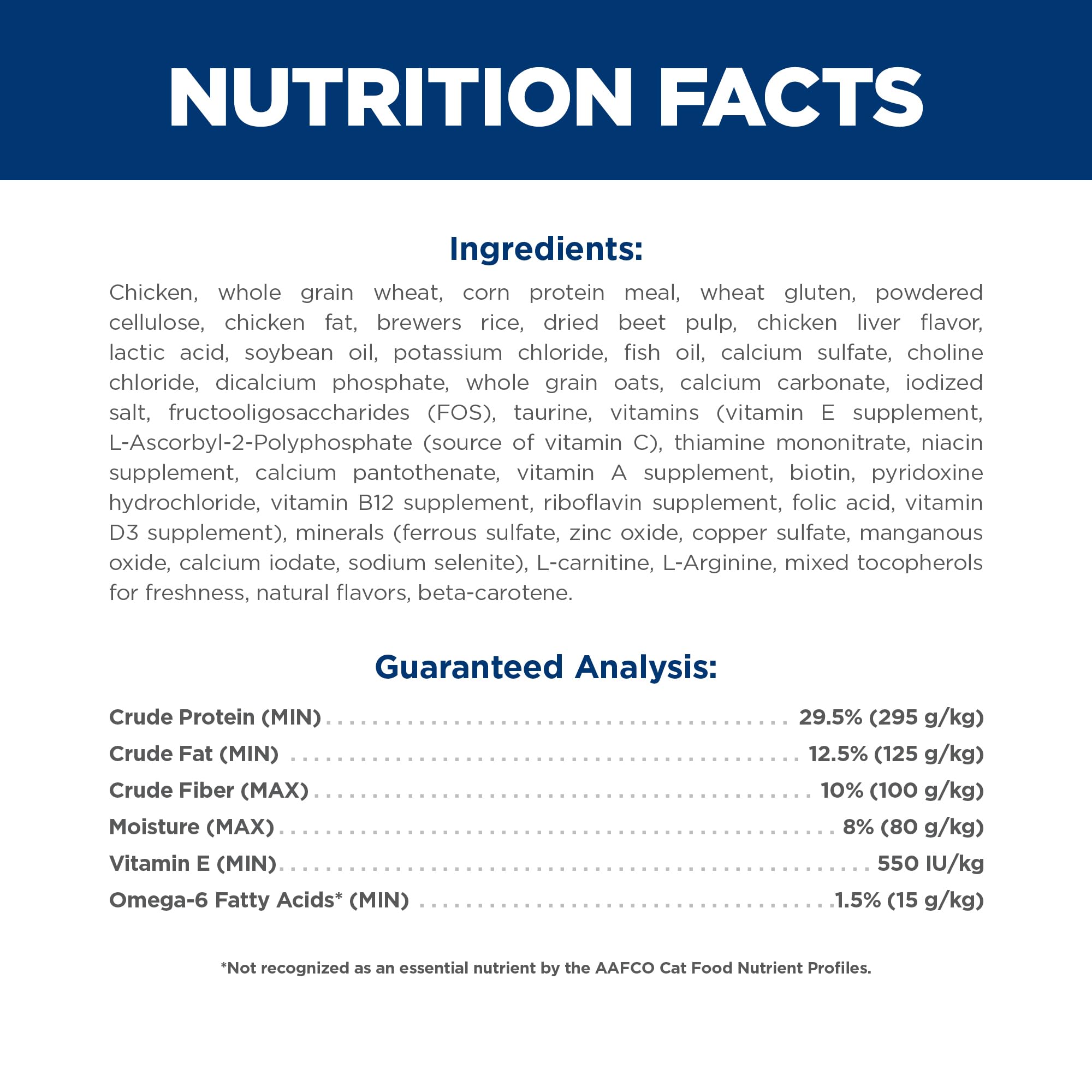 Hill's Science Diet Indoor7+ utiliza ingredientes naturales de alta calidad.