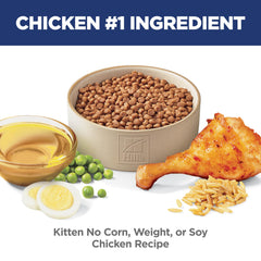 Hill's Science Diet Kitten: proteína de alta calidad para músculos en crecimiento y juego activo.