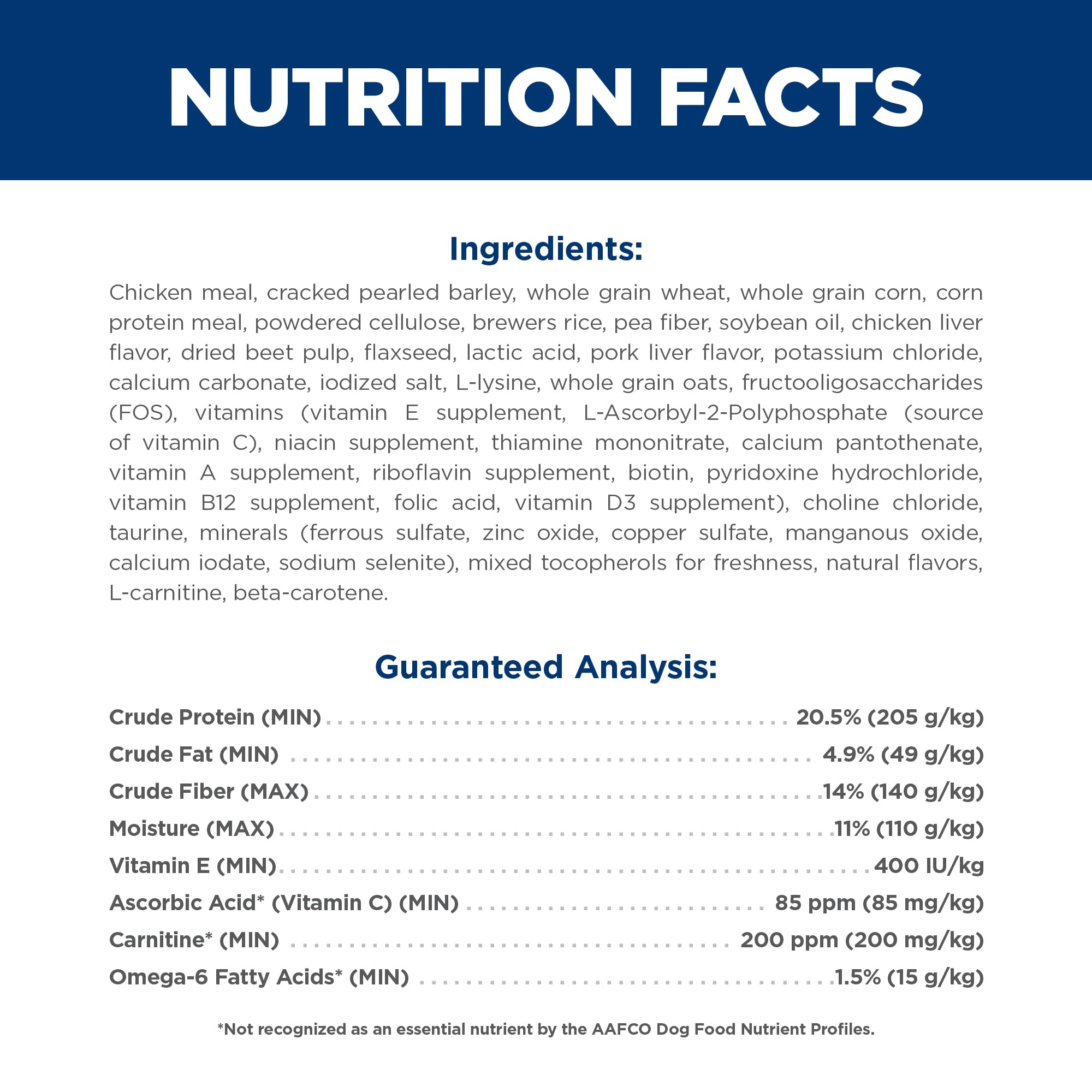 Hill's Science Diet Light utiliza fibra natural para digestión y saciedad