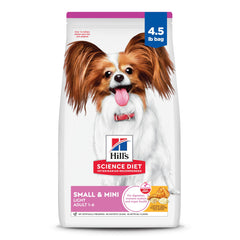 Hill's Science Diet Light para perros pequeños, croquetas mini para control de peso potencial.