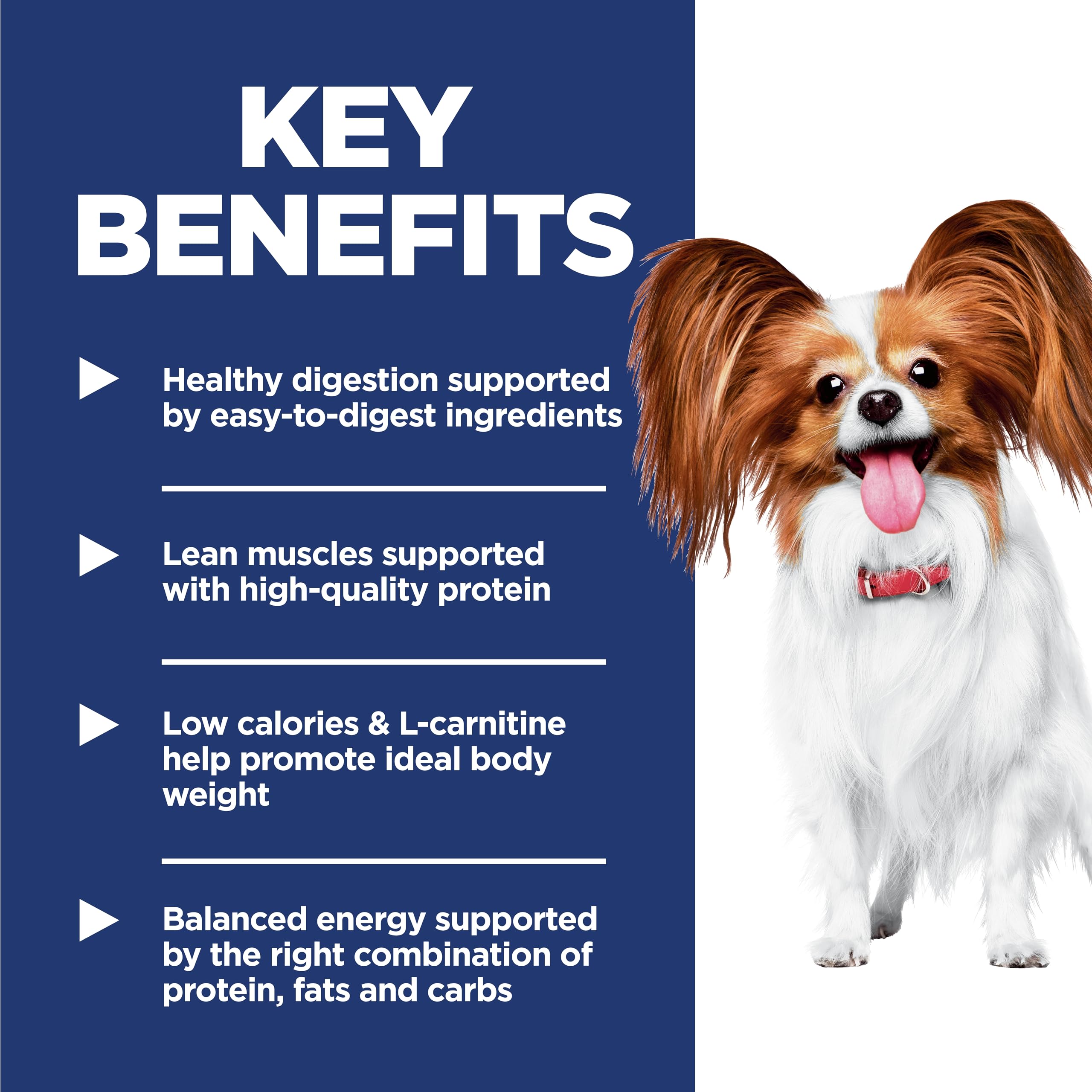 Hill's Science Diet Light, proteína de alta calidad para perros pequeños.