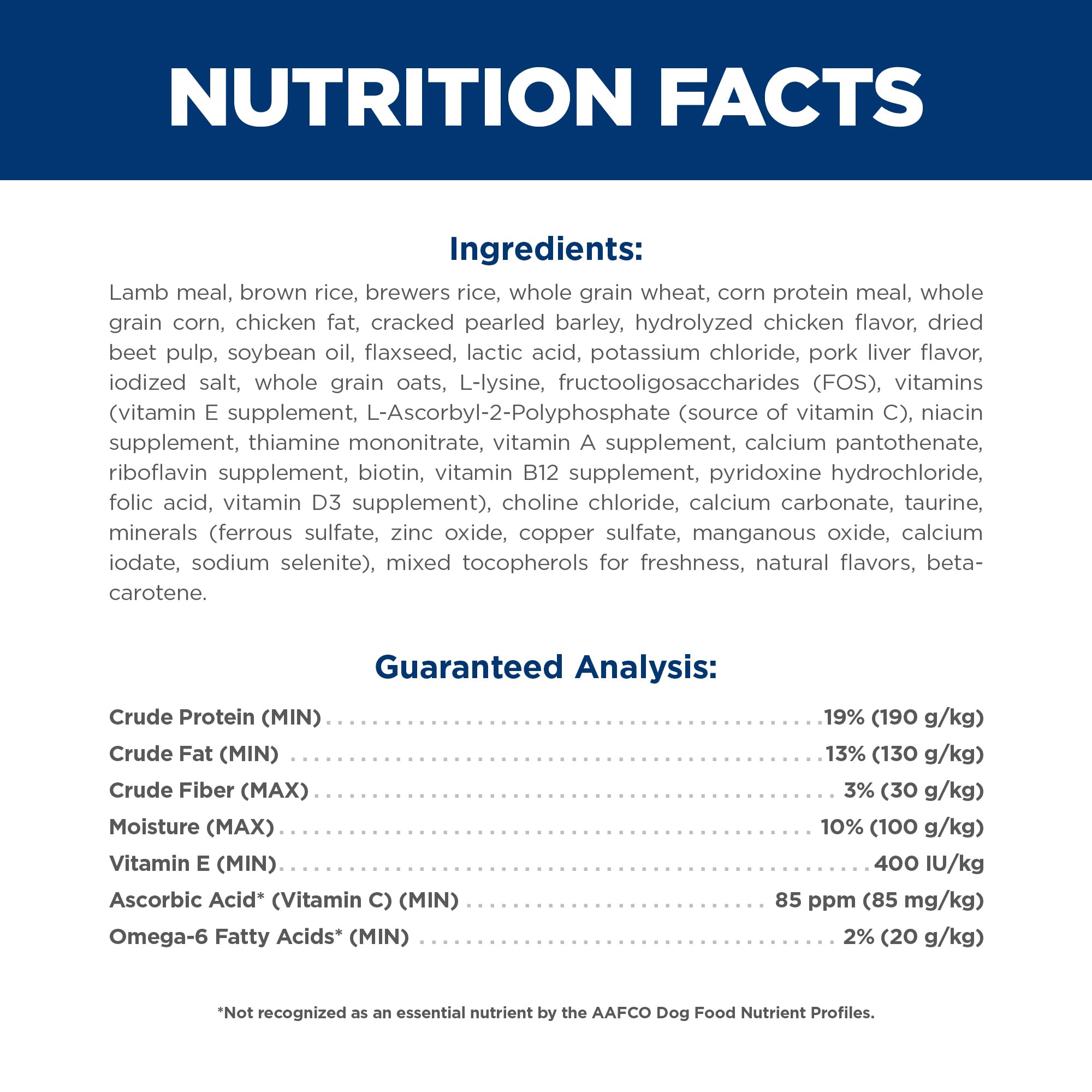 Hill's Science Diet proteína de cordero de alta calidad