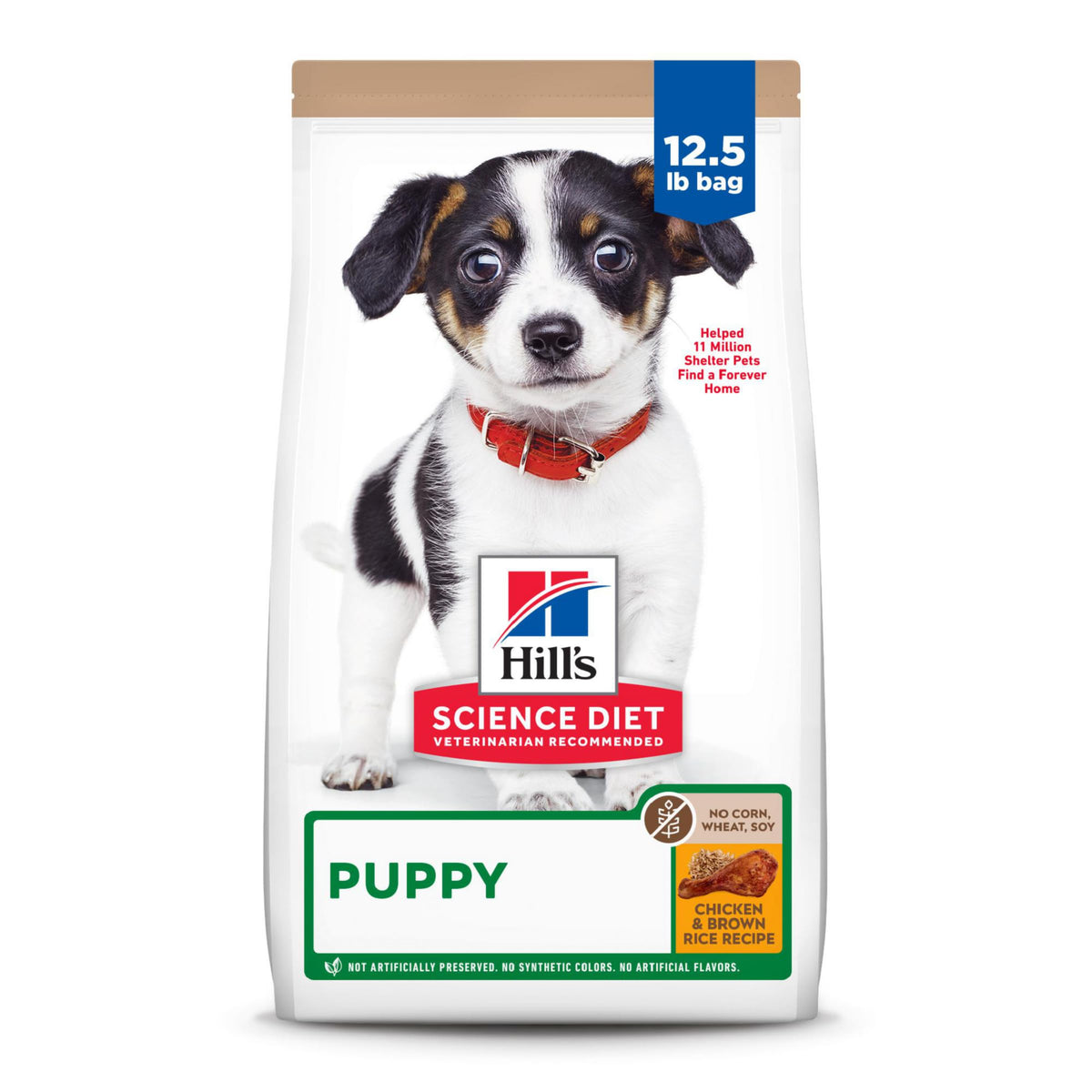 Hill's Science Diet Puppy, bolsa 12-5 lb, croquetas para cachorros en crecimiento.