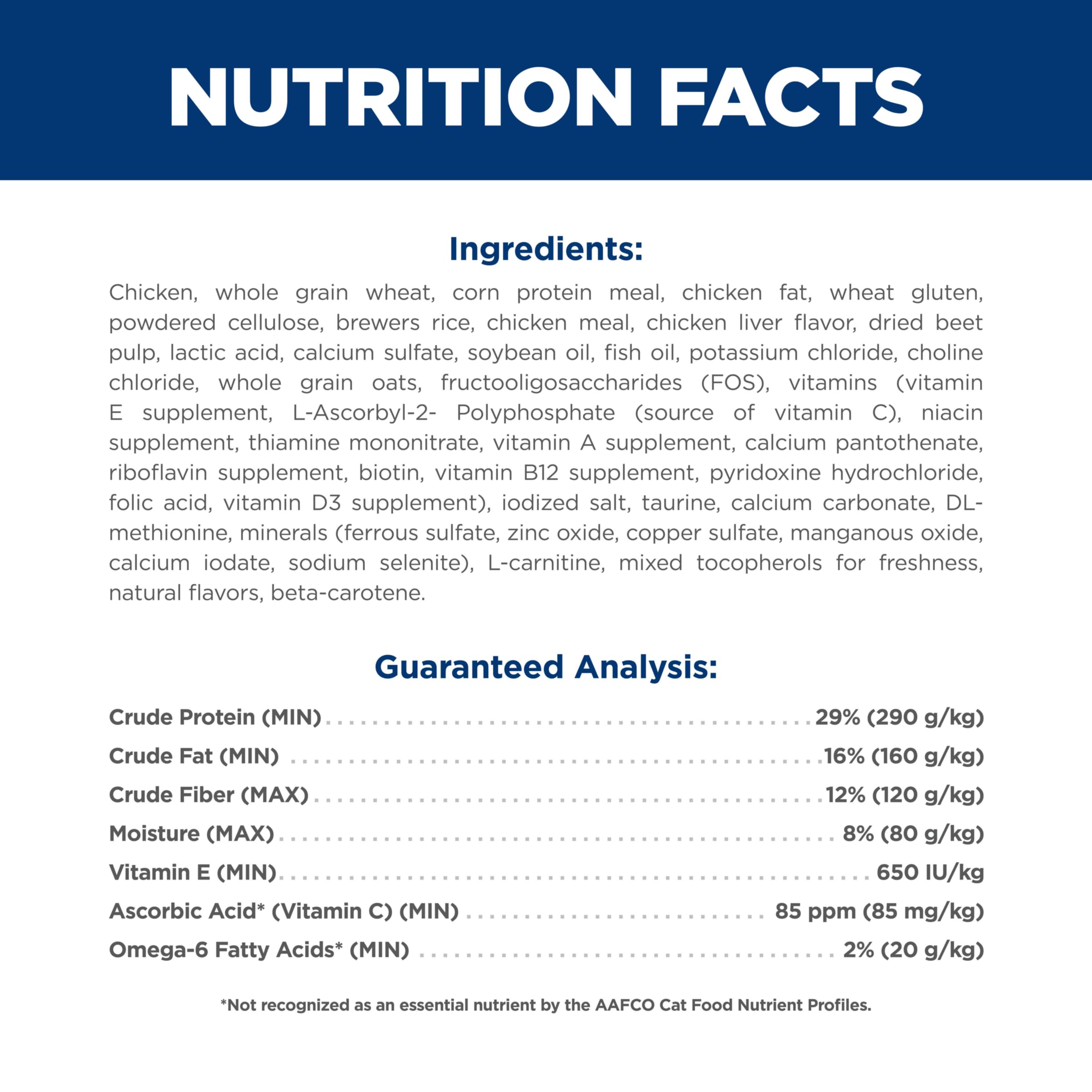 Hill's Science Diet Senior 11+ Indoor: ActivBiome+ Multi-Benefit para apoyo digestivo y inmunitario