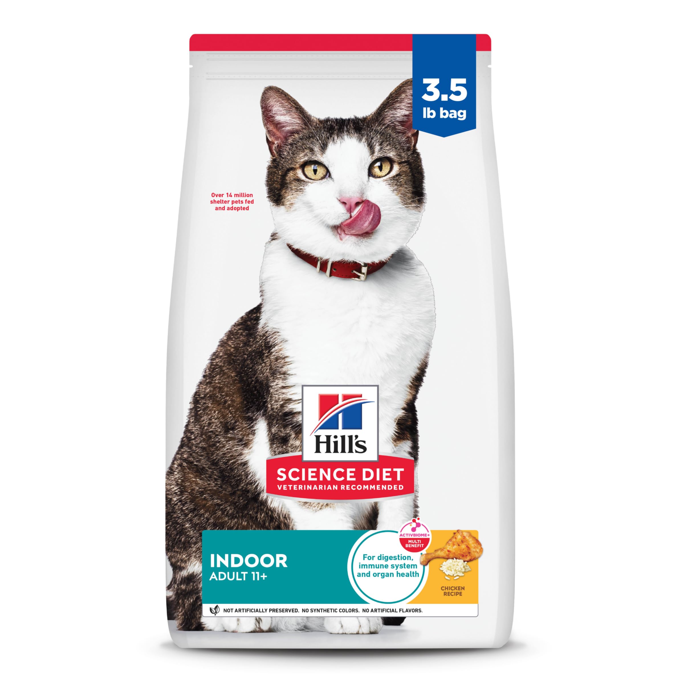 Hill's Science Diet Senior 11+ Indoor: bolsa de comida seca que apoya digestión en gatos mayores