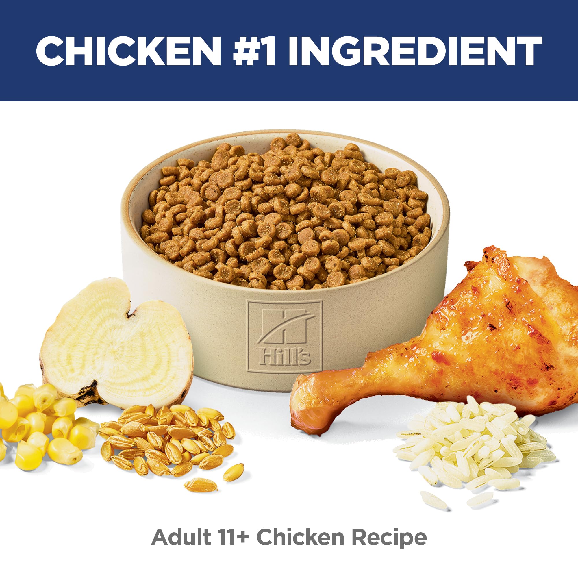 Hill's Science Diet Senior 11+ ingredientes naturales para una nutrición equilibrada.
