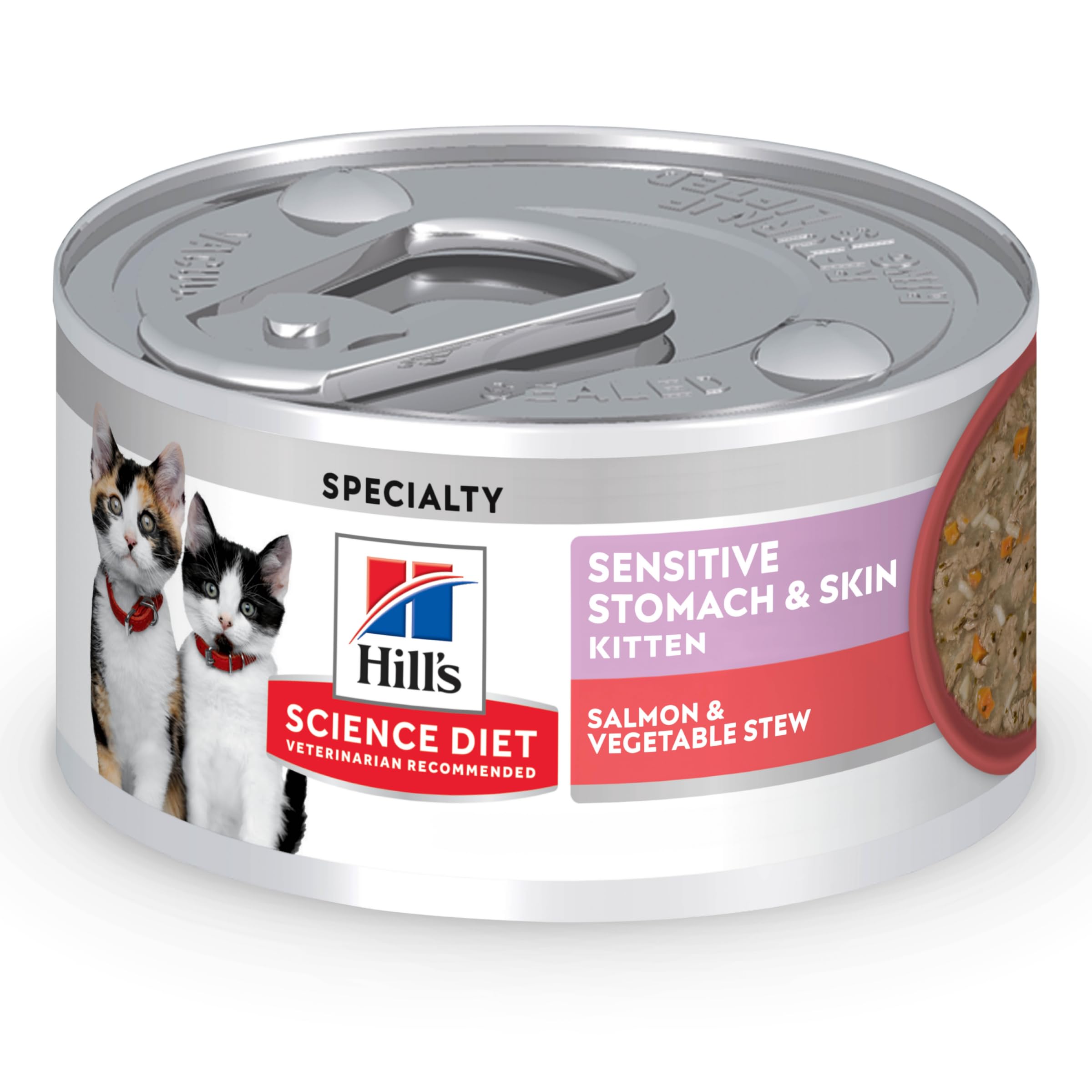 Hill's Science Diet gatito con salmón y verduras en lata, apoyo digestivo suave
