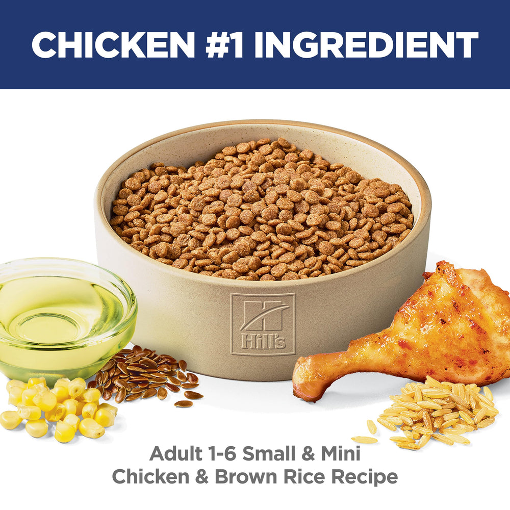 Imagen de tazón con croquetas Hill's para perros pequeños, digestión más suave.