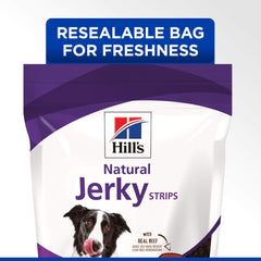 Hill's ternera, tiras para perro, hecho en EE.UU. con ingredientes globales.
