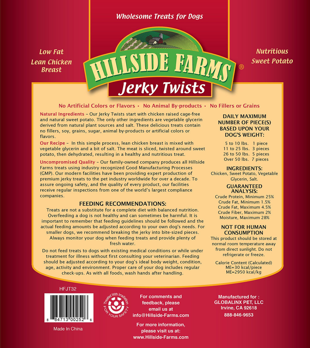 Hillside Farms empaque de tiras de pollo y patata dulce, snack delicioso sin rellenos