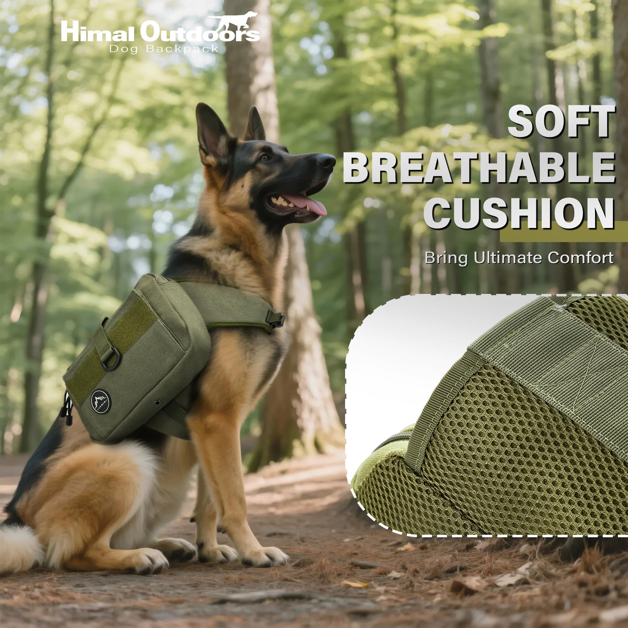 Himal Outdoors Bolsillos laterales con cremalleras para accesorios de viaje.