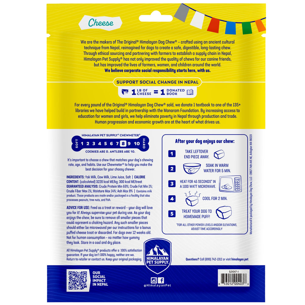 Caja con dos unidades de Himalayan Dog Chew para pruebas iniciales.