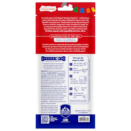 Himalayan Dog Chew: morceau généreux pour chiens jusqu'à 25 kg, divertissement durable.