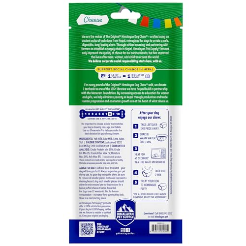 Ingredientes naturales de yak y vaca en Himalayan Dog Chew