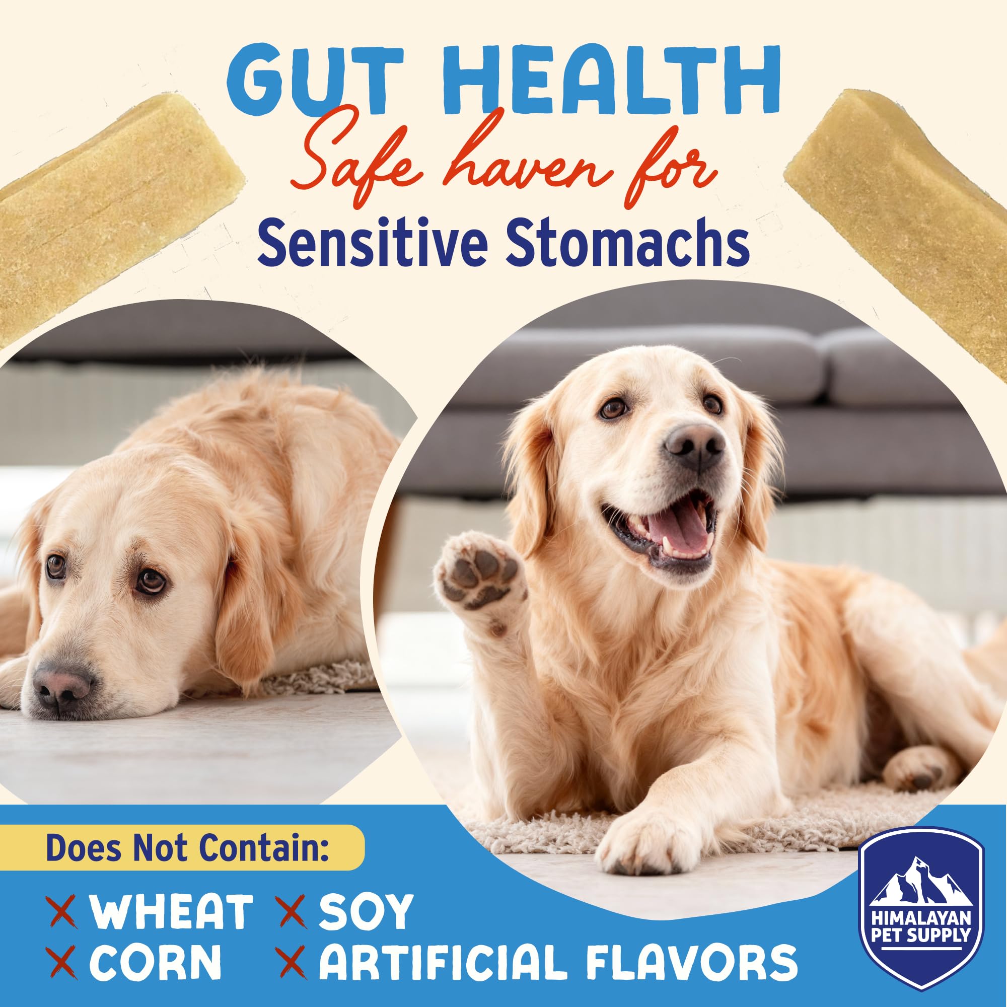 Himalayan Dog Chew Yogurt Sticks aptos para todas las razas: snack natural de calidad