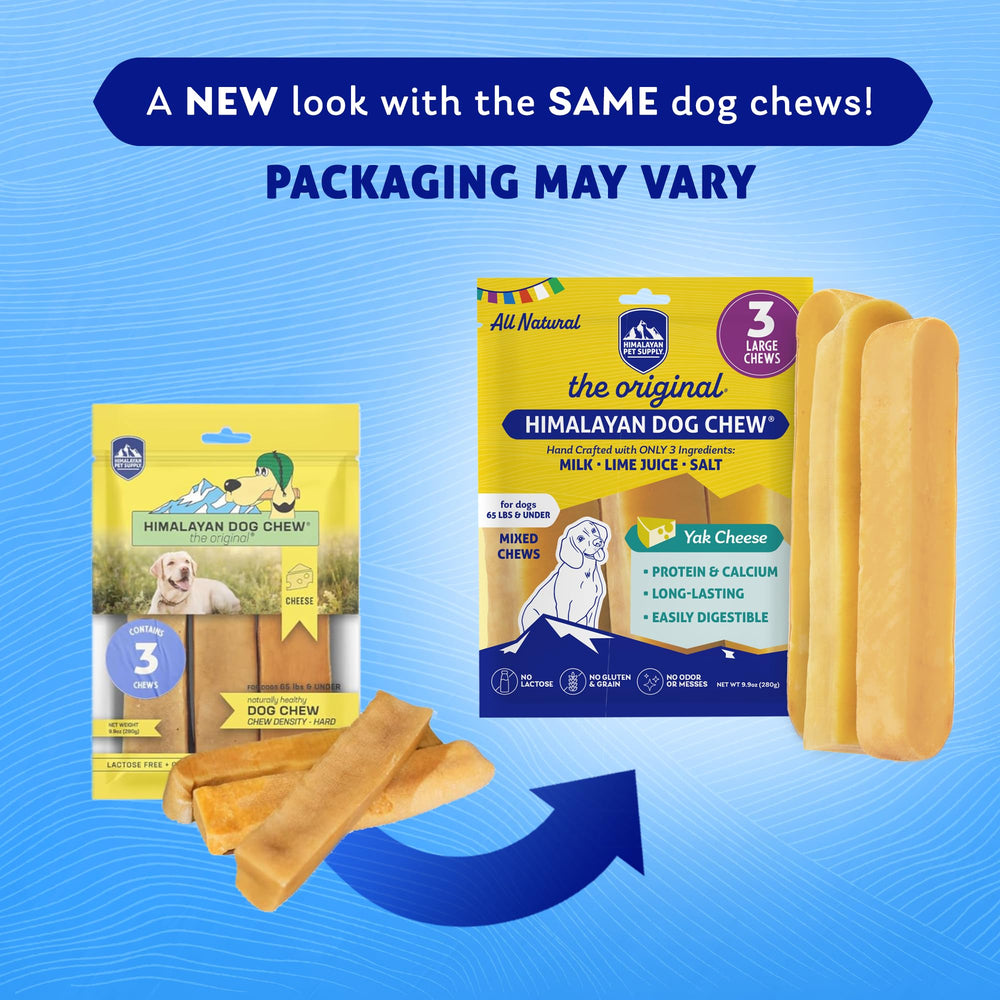Himalayan Dog Chew sabor original a queso, muy popular entre los canes.