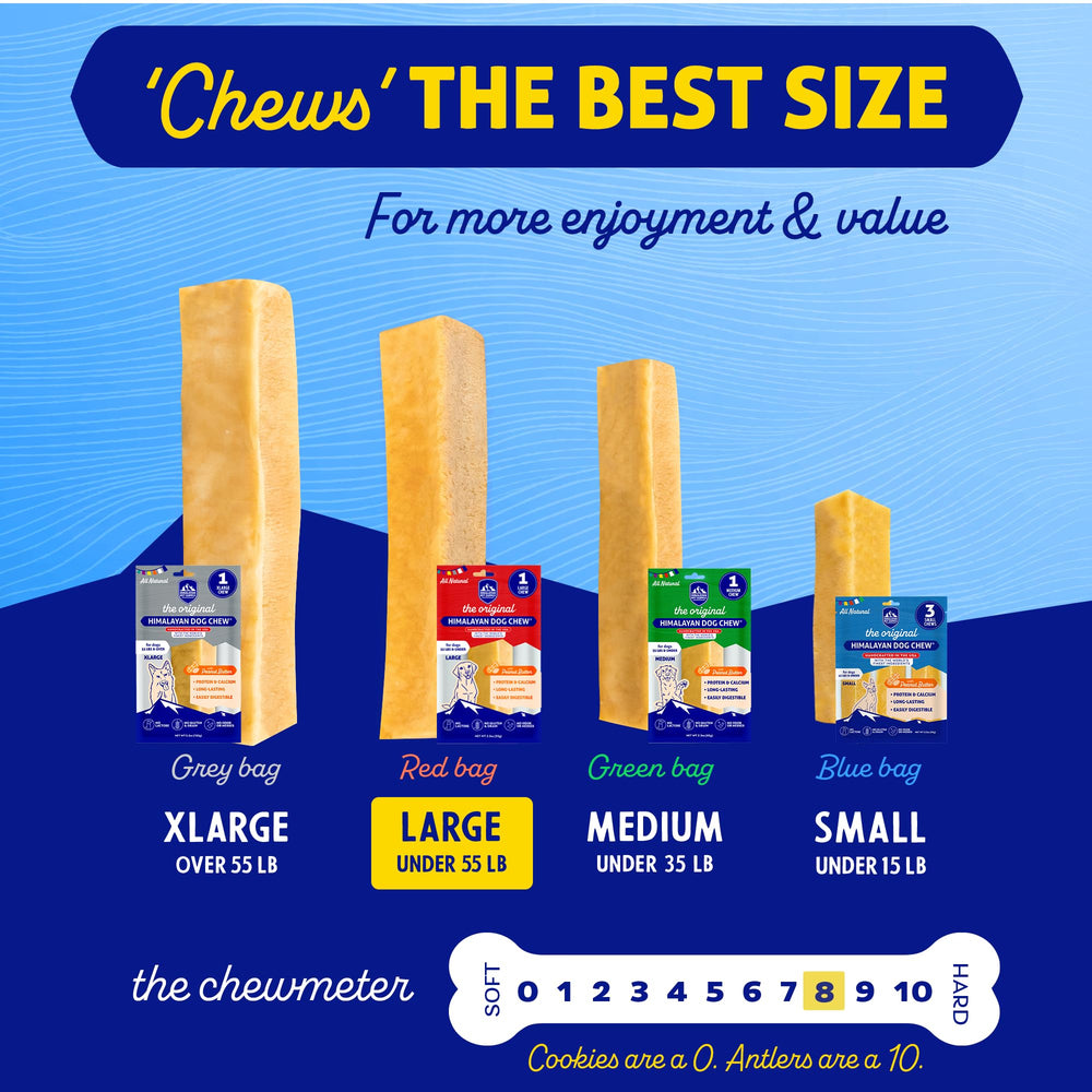 Himalayan Dog Chew: tranche sans lactose, facile à digérer.