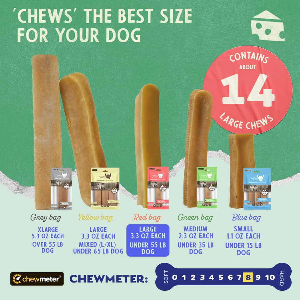 Chewmeter Himalayan Yaky Cheese Chew: sin lactosa para perros sensibles.