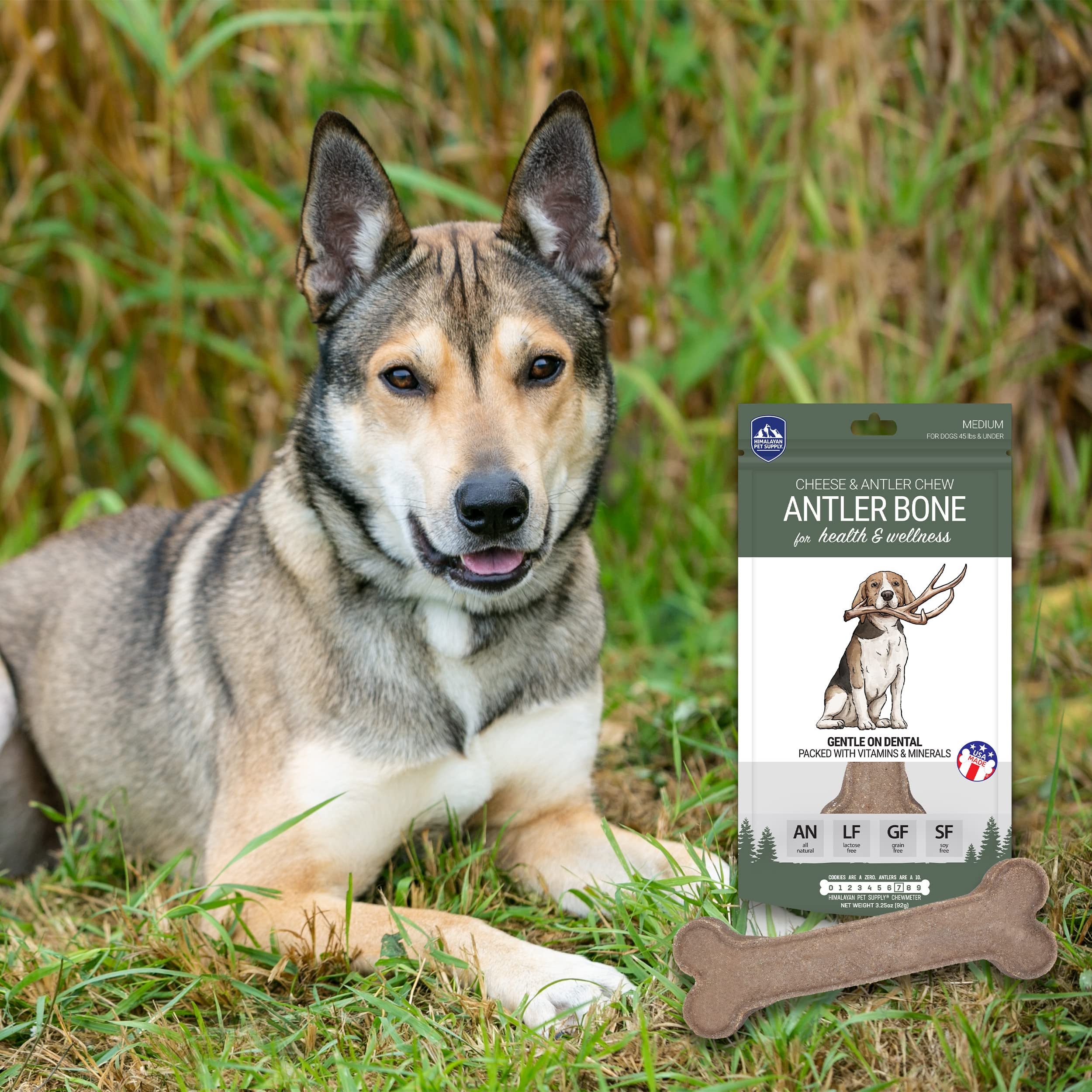 Himalayan Dog Chew: perfil proteico rico para perros activos.