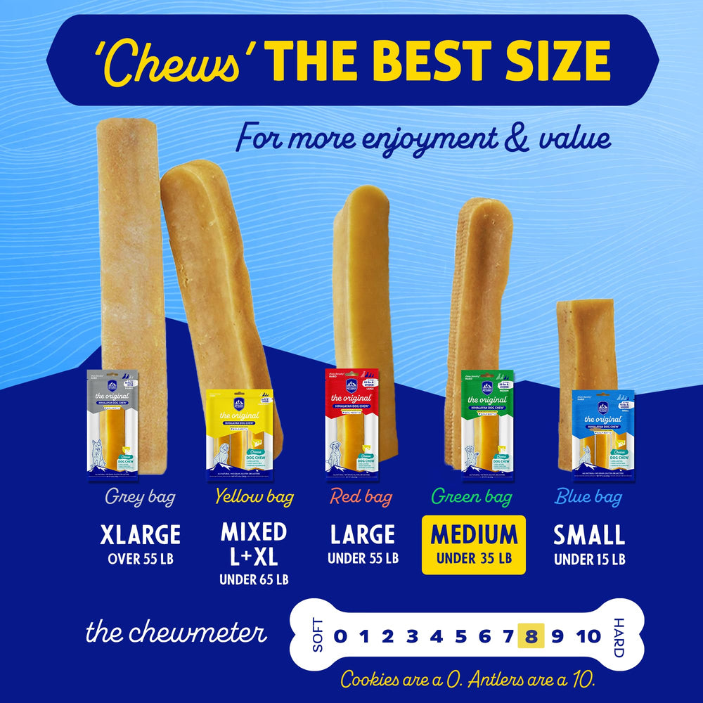 Tamaño medio de Himalayan Dog Chew, 2,3 oz para perros pequeños