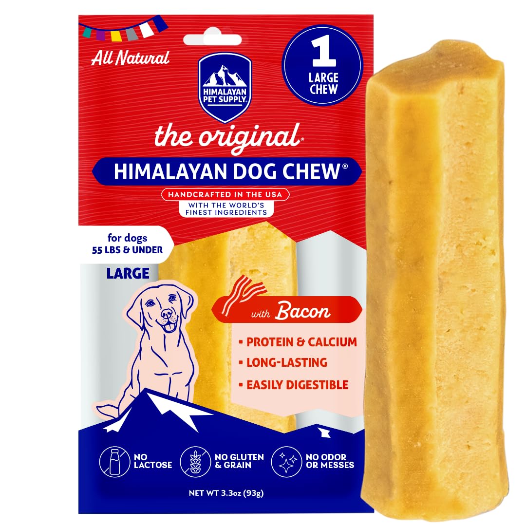 Himalayan Dog Chew - tranche de lard fumé, goût appétissant et longue durée.