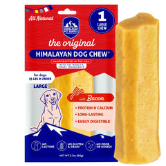 Himalayan Dog Chew - tranche de lard fumé, goût appétissant et longue durée.