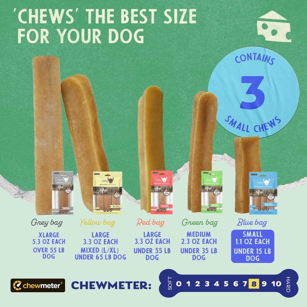 Himalayan Dog Chew Yak Cheese: envase práctico para perros pequeños.